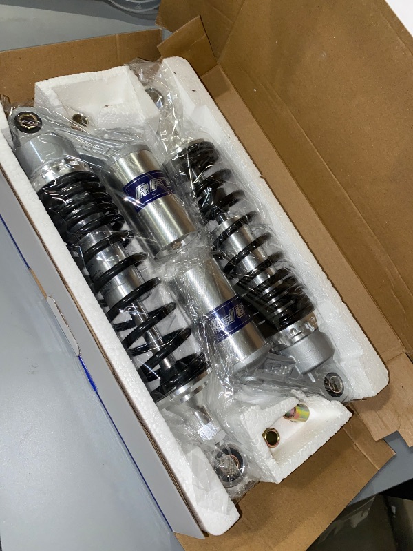 Photo 1 of GZYF 320mm Universal Shock Absorbers Rear Suspension for HONDA for Suzuki for Kawasaki for Yamaha Go Kart ATV Dirt bikes,Silver Black