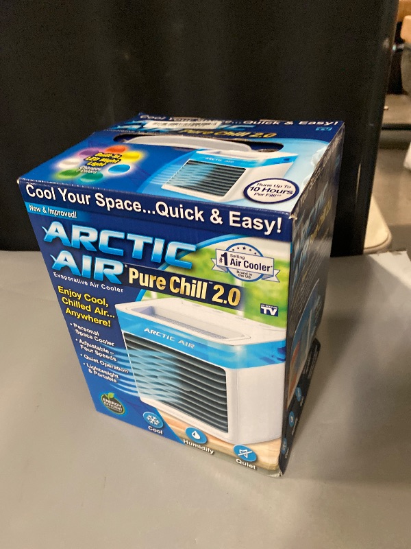 Photo 1 of Arctic Air Pure Chill 2.0 Evaporative Air Cooler by Ontel - Powerful, Quiet, Lightweight and Portable Space Cooler with Hydro-Chill Technology For Bedroom, Office, Living Room & More,Blue