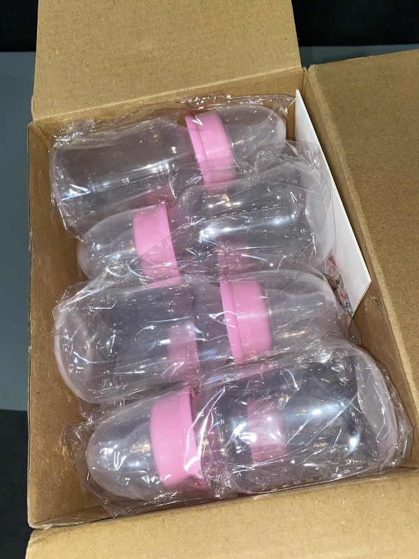 Photo 1 of TrelaCo Bottle Chug Baby Shower Game 20 Pcs Baby Bottles Shower Favor with 1 Flowers Theme Sign for Gender Reveal Party Supplies Gifts(Pink)