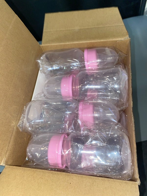 Photo 1 of TrelaCo Bottle Chug Baby Shower Game 20 Pcs Baby Bottles Shower Favor with 1 Flowers Theme Sign for Gender Reveal Party Supplies Gifts(Pink)