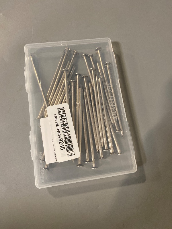 Photo 1 of Nickel Plated 4 Inch Hanging Nails - 25pcs, Ideal for Wall & Wood, Long Nails