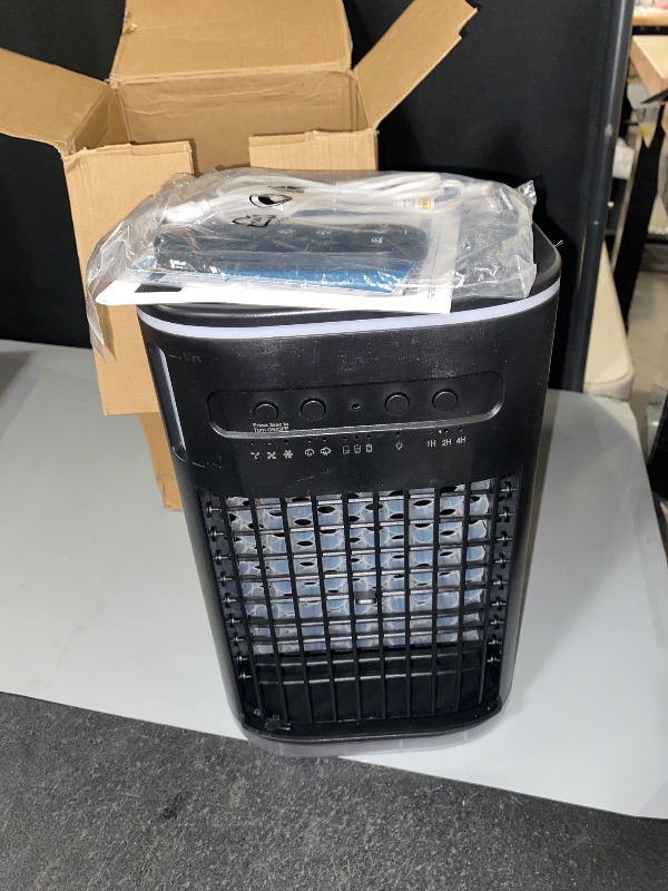 Photo 1 of 3-IN-1 Portable Air Conditioners, 5400mAh Built-In Battery Personal Evaporative Air Cooler Fan, 2 Ice Packs & 1200ml Water Tank, 1-7h Timer & Remote, Mini Air Conditioner for Room Desktop Outdoors