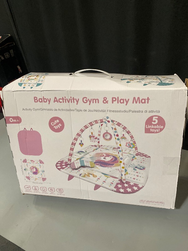 Photo 1 of TFDER Baby Gym Play Mat, 8-in-1 Tummy Time Mat & Activity Gym, Washable Ball Pit, Infant Play Mat with Detachable Toys for Sensory Exploration and Motor Skill Development