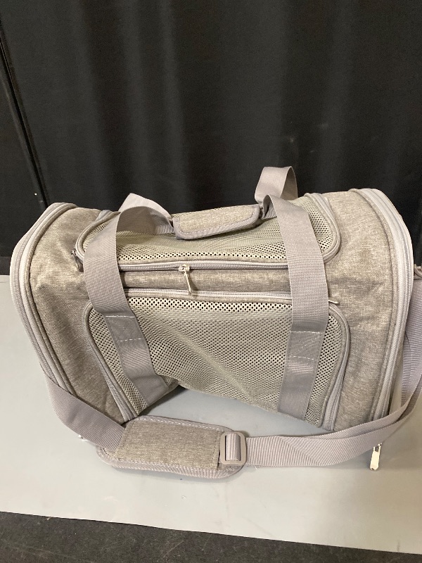 Photo 1 of Henkelion Cat, Dog Carrier for Small Medium Cats Puppies up to 15 Lbs, TSA Airline Approved Carrier Soft Sided, Collapsible Travel Puppy Carrier - Grey