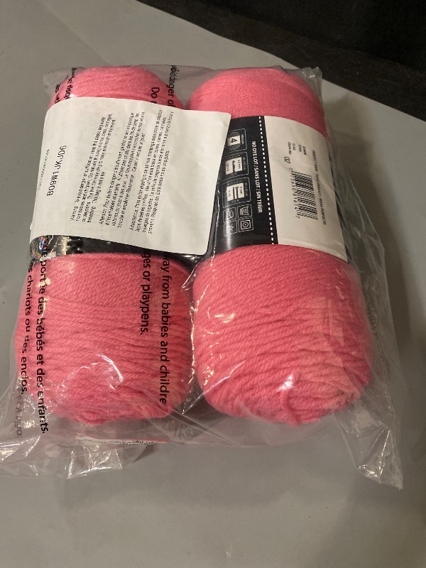 Photo 1 of Red Heart Super Saver Perfect Pink Yarn - 3 Pack of 198g/7oz - Acrylic - 4 Medium (Worsted) - 364 Yards - Knitting/Crochet