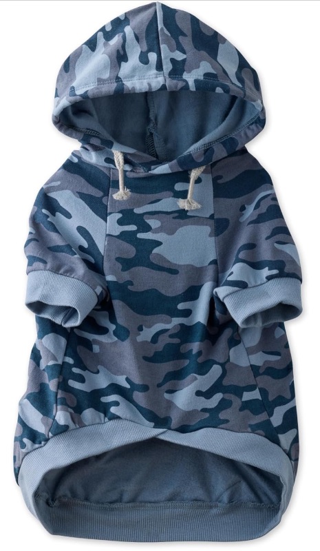Photo 1 of MEDIUM- 100% Organic Cotton Rocky - The Comfy Dog Hoodie Pet Coat for Small, Medium and Large Dogs, Navy Camo, Medium