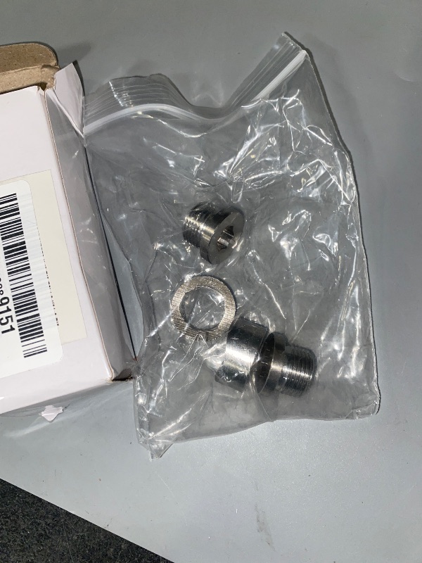Photo 1 of HYAT O2 Oxygen Sensor Bung, Universal 304 Stainless Steel Oxygen Sensor Mounting Bungs and Plugs, M18x1.5 Thread Oxygen Sensor Fittings Weld-in Bung, Suitable for 1.5-2 inch Pipe- 2 Bungs/2 Plugs