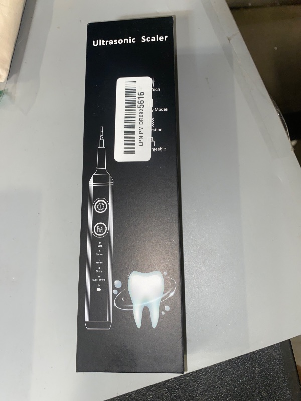 Photo 1 of Plaque Remover for Teeth, Dental Cleaning Kit Tartar Remover for Teeth with LED Light & 5 Modes, Rechargeable Dental Cleaner, 4 Replaceable Heads