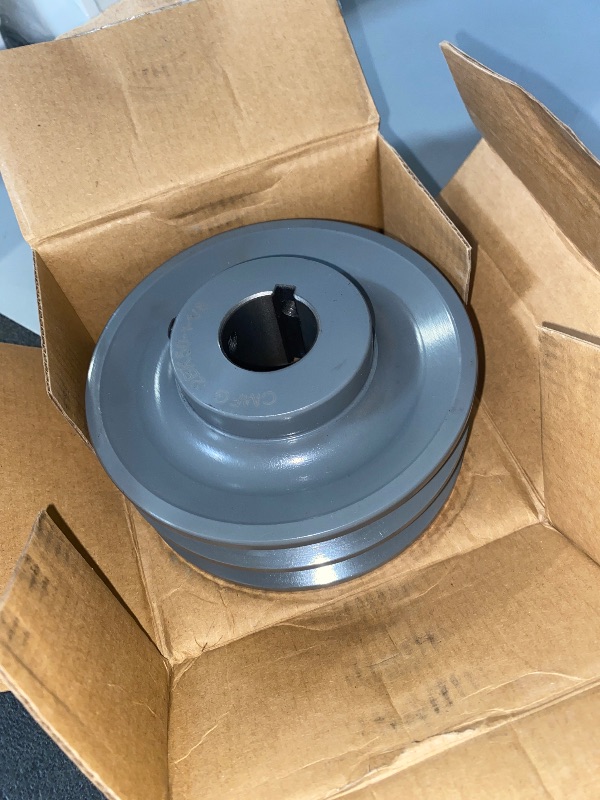 Photo 1 of CMFG 2BK50-1-1/8, 2BK50118 v Belt Pulley,4.75 inch OD, 1 1/8 Inch Bore,Cast Iron Material, BK Double Groove v Belt Pulleys for "4L" or "A" Belts and "5L" or "B" Belts
