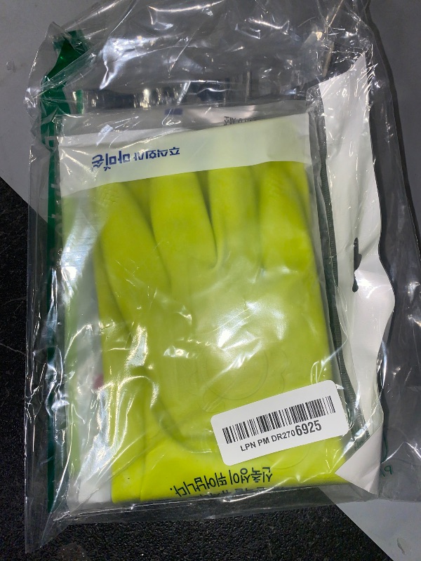 Photo 1 of DABOGOSA Mamison 2 Pairs Reusable Waterproof Household Dishwashing Cleaning Rubber Gloves, Non-Slip Kitchen Glove (Green, Large (Pack of 2)