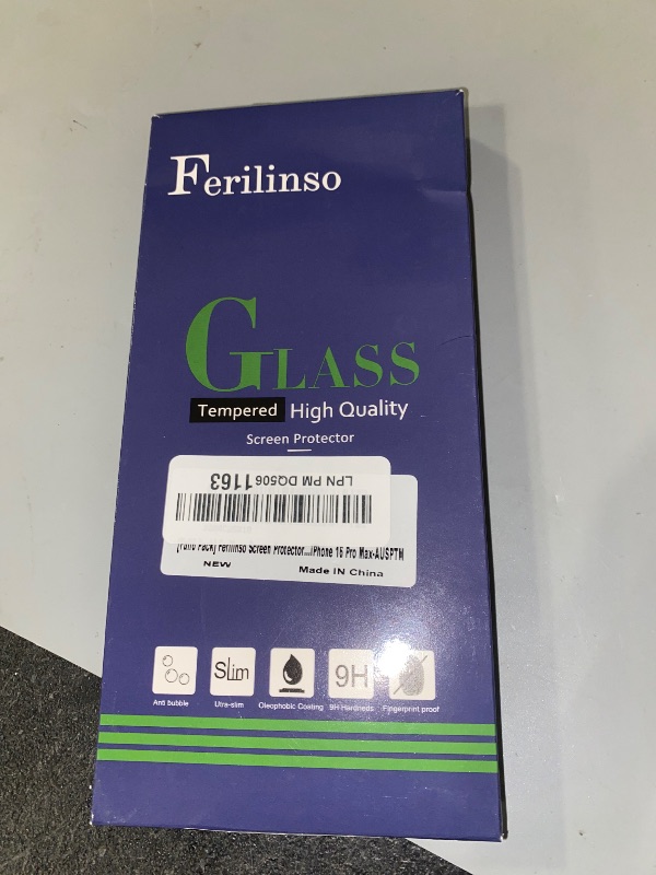 Photo 1 of Ferilinso [Auto Dust Install] 3 Pack Screen Protector for iPhone 16 Pro Max [Phone Case fit], 3 Tempered Glass Camera Lens Protector Accessories for Apple
