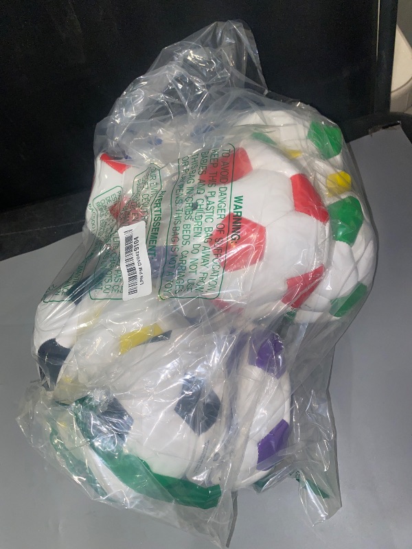 Photo 1 of HyDren 12 Packs Soccer Ball with Pump Official Size Soccer Ball for Indoor Outside Game Training Practice Sport Gift for Kids Teens Adults Back to School(Size 2,Multi Color)