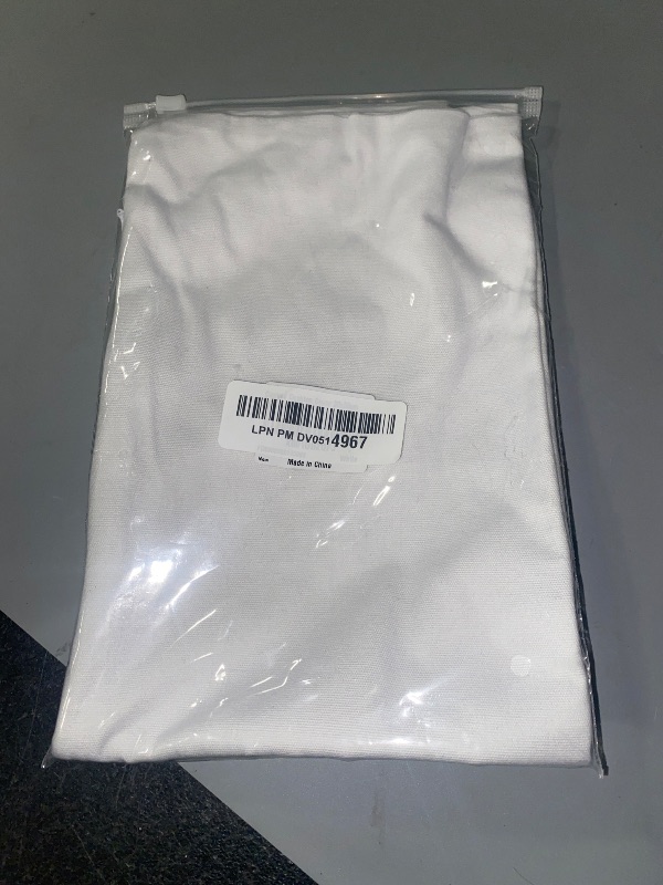 Photo 1 of TAOSON Decorative 100% Cotton Canvas Square Solid Toss Pillowcase Cushion Cover Pillow Case with Hidden Zipper Closure Only Cover No Insert - White 12"x20"(30x50cm)
