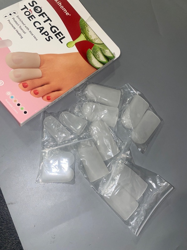 Photo 1 of Bukihome Silicone Toe Protectors - 12 Pack Gel Toe Sleeves Toe Protectors - Toe Caps with Aloe Vera Essential Oils - Toe Cushions for Pain Relief, Toe Protection for Corns, Calluses (8L + 4S)