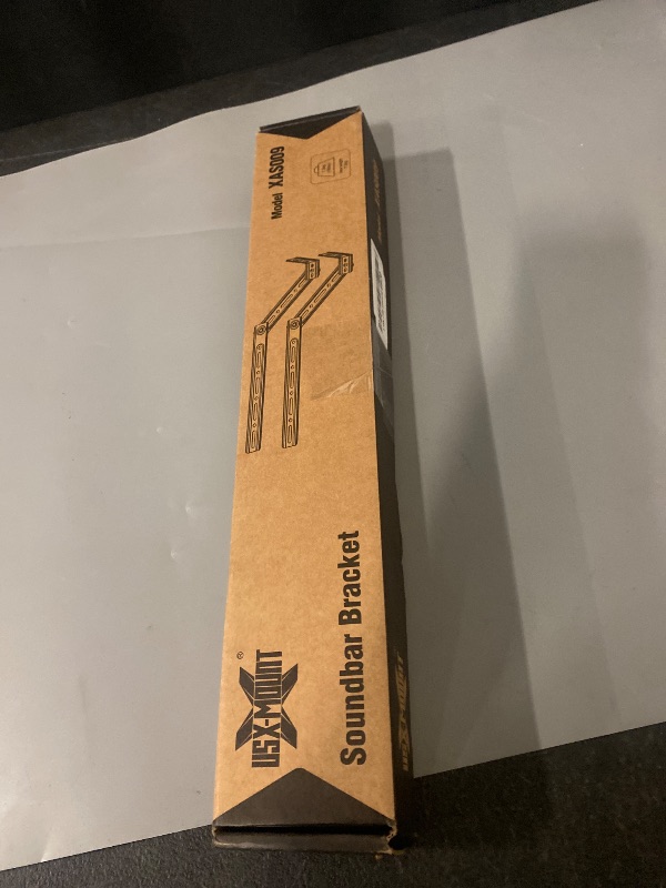 Photo 1 of USX MOUNT Soundbar Mount, Flexible Sound Bar TV Mount for Mounting Above or Under TV, Fits Most Sound Bars Up to 16 Lbs, Tool-Free Knob Adjustable, for 23-90" TVs with Detachable Extension Plates