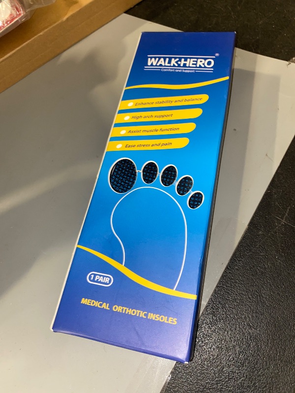 Photo 1 of Inserts Relieve Plantar Fasciitis - Flat Feet Insoles Arch Supports, Orthotic Insoles for Foot Pain Arch Pain Reduce Muscle Fatigue Absorb Shock (Mens 4-4 1/2 | Womens 6-6 1/2)