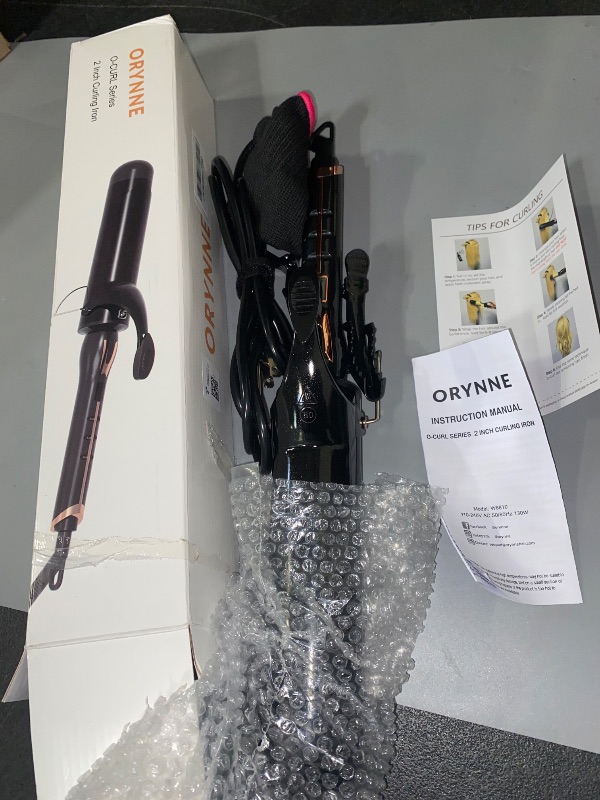 Photo 1 of ORYNNE 2 Inch Curling Iron for Long Hair Loose Curls, 14 Heat Settings Large Barrel Curling Iron, Ceramic Curling Iron 2 Inch Barrel with Argan Oil Infused, Big Barrel Curling Iron