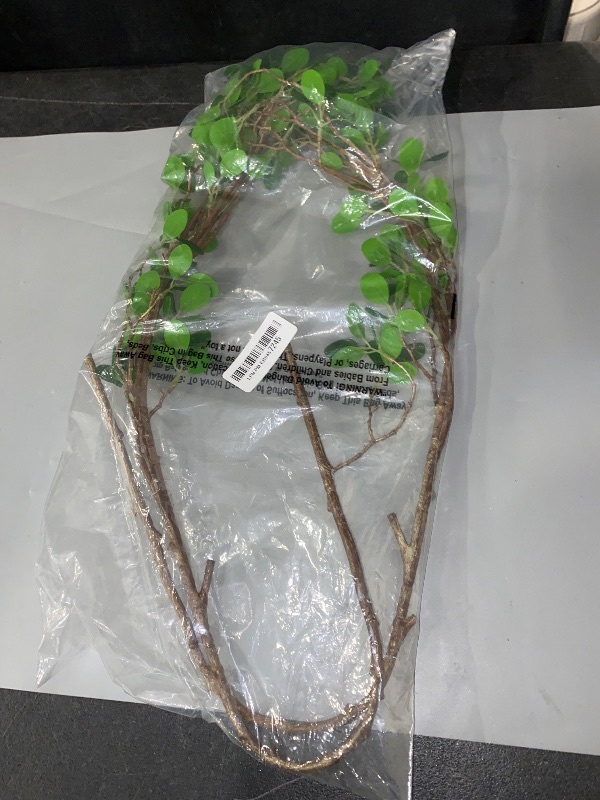 Photo 1 of Htmeing Artificial Eucalytus Green Branches Faux Ficus Twig Home Office Shop Decoration (2PCS)