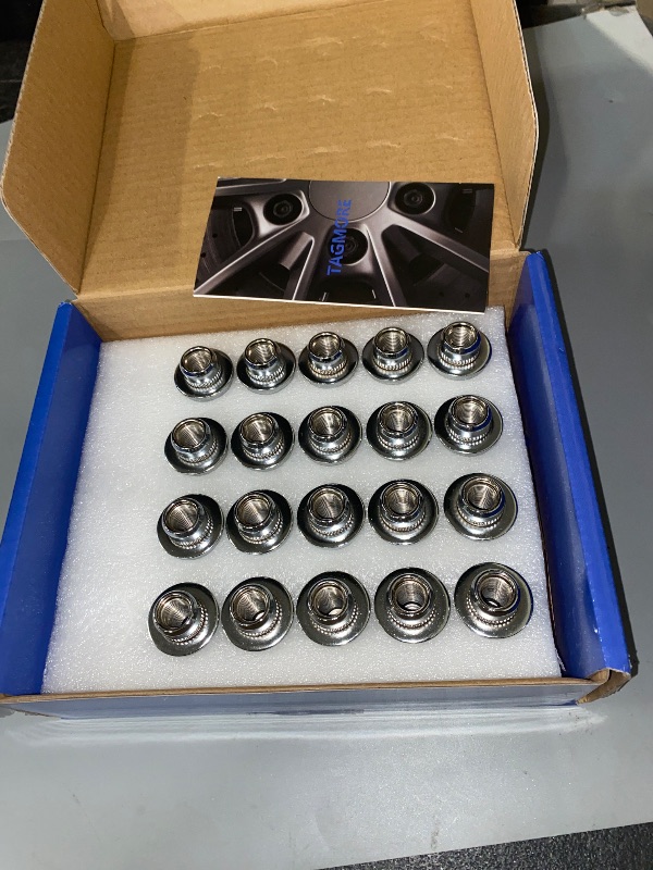 Photo 1 of TAGMORE M12x1.25 Lug Nuts - 20pcs OEM Wheel Lug Nuts Compatible with Nissan Altima, Quest, Rogue, Tsuru, Infiniti Q45, Q50, Q70, JX35 Chrome Acorn Wheel Nuts