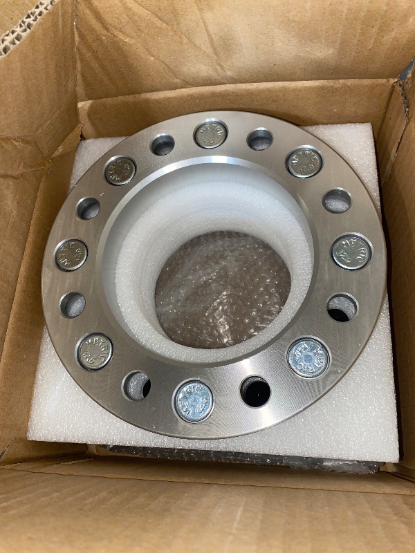 Photo 1 of Customadeonly 8x6.5 (8x165.1) Wheel Spacers 1 Inch – 2pcs Forged Aluminum Spacers with 126mm Bore, M14x1.5 Studs – Fits Chevy GMC 8 Lug Trucks – 25mm Wide – Stud Trimming May Be Required