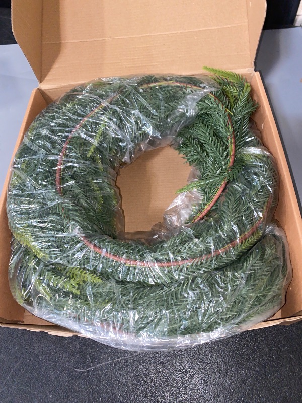 Photo 1 of N&T NIETING 6FT Artificial Norfolk Pine Garlands, Real Touch Pine Garland, Faux Greenery Garland Winter Christmas Garland for Table, Mantle, Fireplace Holiday Indoor Outdoor Xmas Decorations (1 Pcs)
