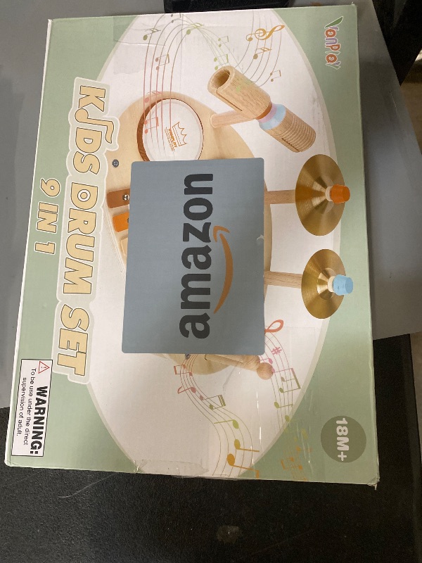 Photo 1 of Drum Set - 9 in 1 Musical Instruments for for Toddlers 3+, Wooden Montessori Toys for Boy & Girls Easter Birthday Gifts, Musical Drum Set with Xylophone for Kids 3 4 5 6