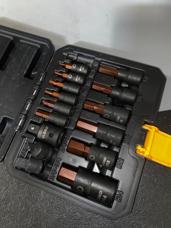 Photo 1 of 16-Piece Metric Hex Bit Socket Set - Premium S2 Steel 2mm-14mm Allen Socket Set with Socket Adapters, 1/4”, 3/8” and 1/2” Drive | Professional Mechanic Garage Tools