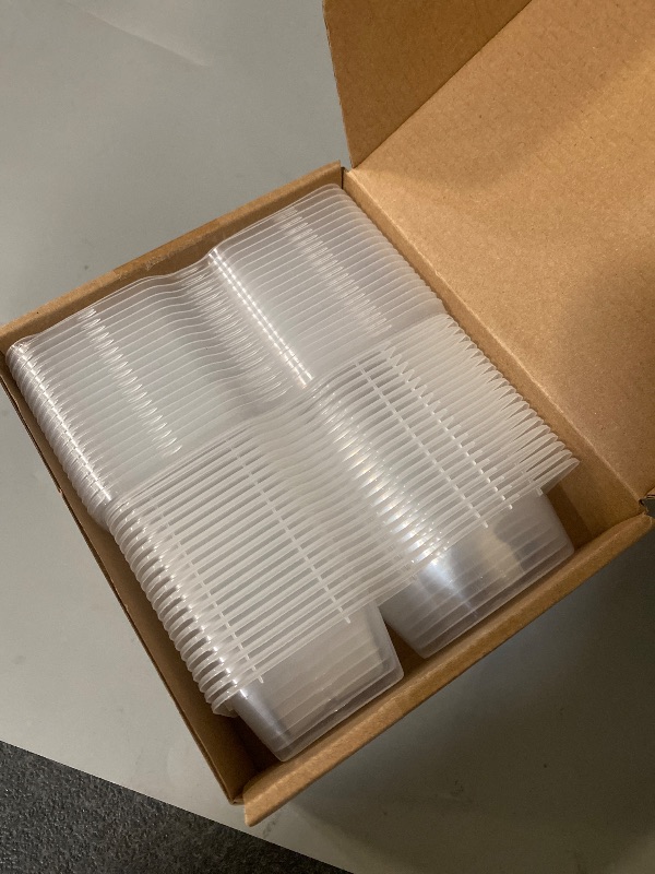 Photo 1 of UVHJW 20 Set Reusable Snack Containers, 2-Compartment Dipping Containers with Lid for Refrigeration, Portion Control, Outdoor Takeaway Sauce Dip Case