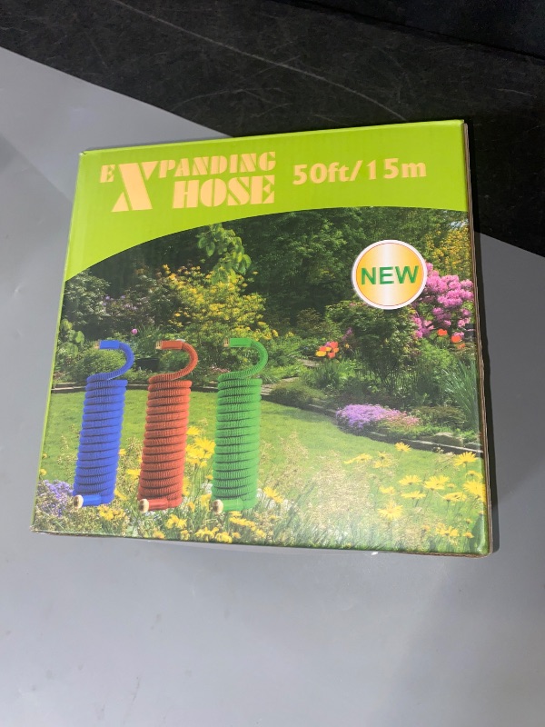 Photo 1 of 50 FT Garden Hose, 2025 New Flexible Water Hose 50FT with Leakproof Solid Brass Fittings, Reinforced Extra Strong Outer Fabric & Durable 3-layer Inner Core, Ultra Lightweight, No Kink, No Tangle