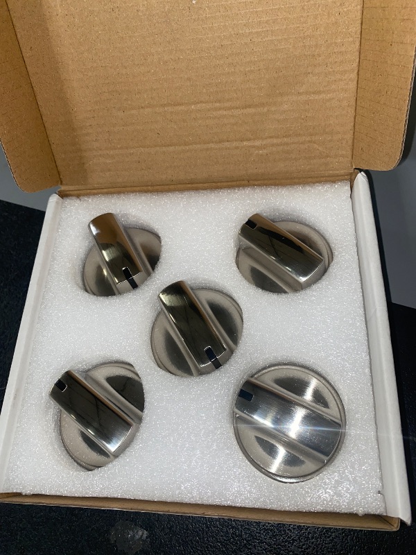 Photo 1 of AMI PARTS WB03X24818 Gas Stove Knob Replacement for GE,100% Stainless Steel Stove Replacement Knobs PS11729081 AP5989029,Compatible with ge Stove Knob (Not Universal)