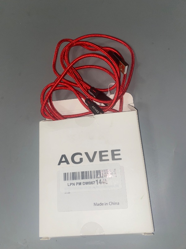 Photo 1 of AGVEE 2 Pack 3.3ft Mini USB Cable, Braided Durable USB-A to Mini-B Charger Charging Cord for TI-84, Garmin GPS, Go-Pro Hero 4 3 2 HD, PS3 Controller, Canon Camera, Blue Yeti Microphone, Red