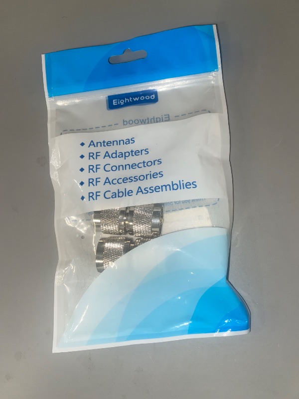 Photo 1 of Eightwood 10pcs RP-SMA Male RF Crimp Connector 50ohms Gold-Plated for RG316 RG174 Cable