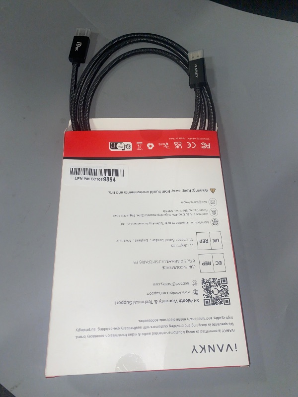 Photo 1 of IVANKY 8K DisplayPort Cable 1.4, VESA Certified DP Cable 6.6ft (8K@60Hz, 4K@144Hz, 2K@240Hz)HBR3 Support 32.4Gbps, HDR, HDCP 2.2, FreeSync G-Sync, Braided Display Port for Gaming Monitor, Graphics, PC