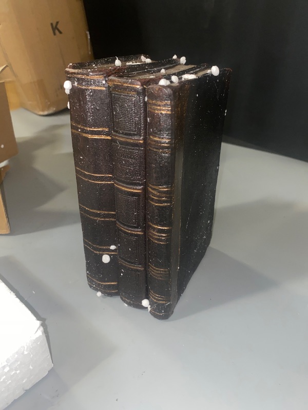 Photo 1 of Decorative Books Coffee Table Books Decor - Resin Retro Classical Fake Decorative Books Set of 3 for Living Room, Office, Mantle Shelves Decor 4.5 * 3 * 6.5 Inch Guichifun