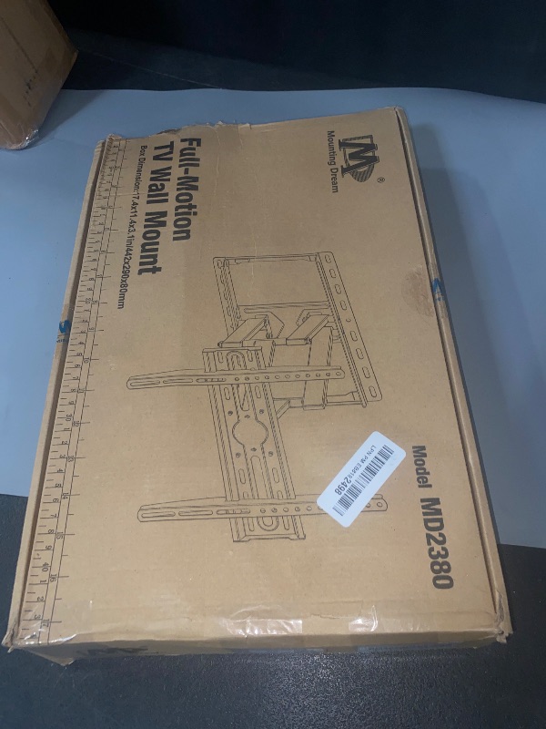 Photo 1 of Mounting Dream TV Wall Mount for 32-65 Inch Television,Mount with Swivel and Tilt, Full Motion Bracket with Articulating Dual Arms, Fits 16inch Studs, Max VESA 400X400 mm, 99lbs, MD2380