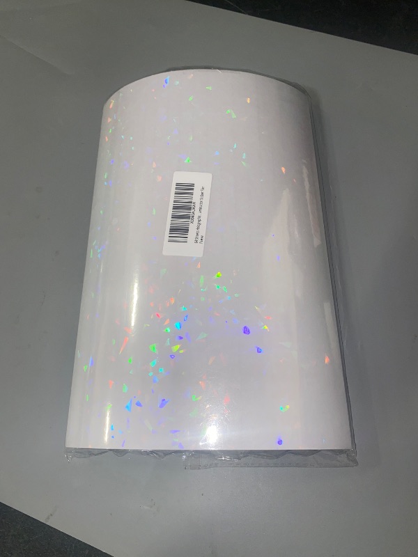Photo 1 of 2 Types Transparent Holographic Laminate Sheets Overlay Lamination Vinyl A4 Size Self-Adhesive Holographic Laminate Film Waterproof Vinyl Sticker Paper for DIY Crafts, 10 Sheets 8.25 x 11.7 Inches
