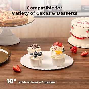 Photo 1 of qiqee 80th Birthday 10 Inch Cake Boards Round 20-Packs Circles Rounds Base Food-Grade Cardboard Cake Plate Thinner But Stronger