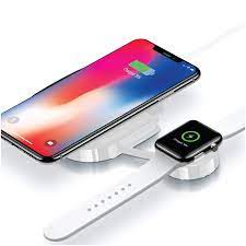 Photo 1 of Gabba Goods - Dual Wireless Charging Station for Phone and Smart Watch - White