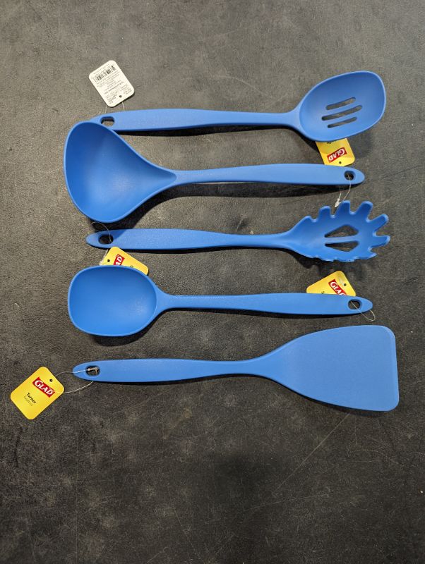 Photo 1 of Glad - 5pc Kitchen Utensil - Ideal for Non-Stick - Heat Resistant - Blue