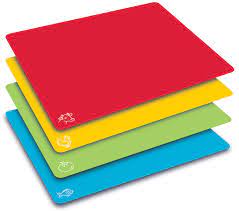 Photo 1 of GLAD - 4pcs Flexible Cutting Board - Chopping Mat - Dishwasher and Food Safe - 2 Packs
