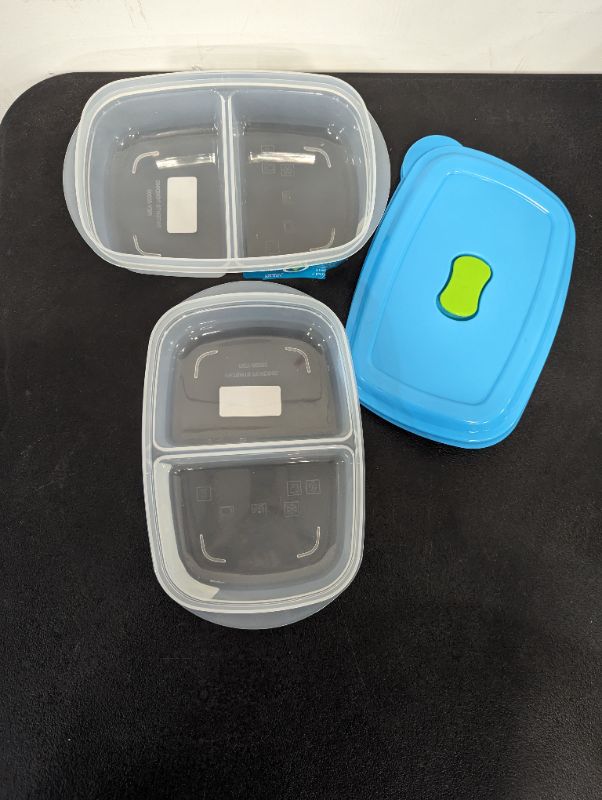 Photo 2 of Simply Done - 2 Pack - Two Compartment Storage Containers w/Vent Lids - 6.3C