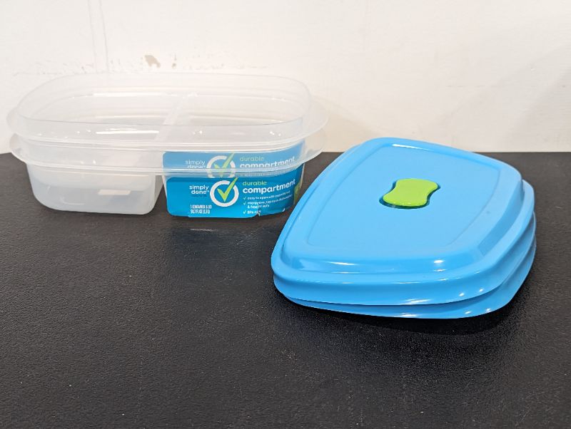 Photo 1 of Simply Done - 2 Pack - Two Compartment Storage Containers w/Vent Lids - 6.3C