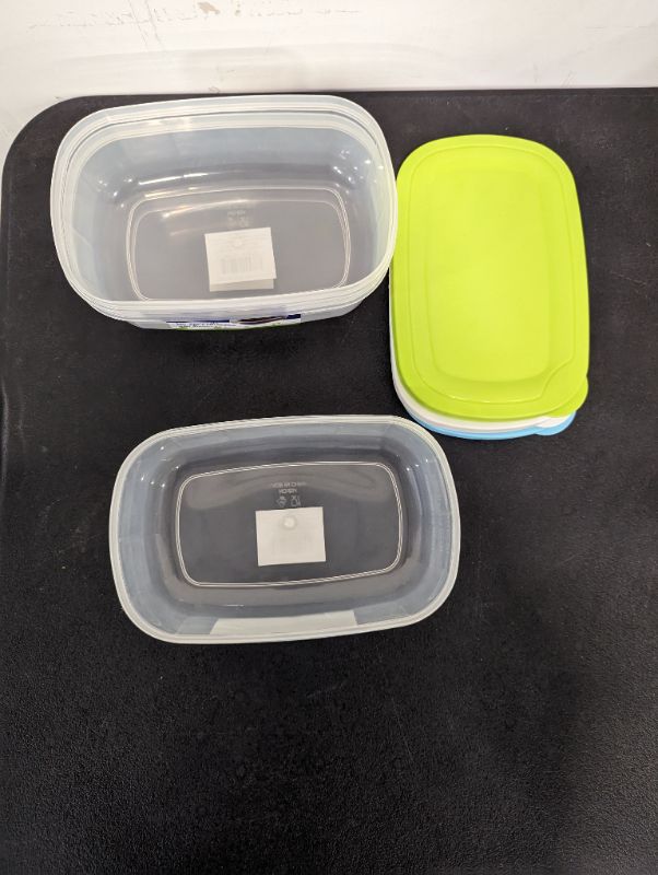 Photo 2 of Home Concepts - 3 Pack - 1.5L Rectangle Storage Container with Measurements - Lids Included