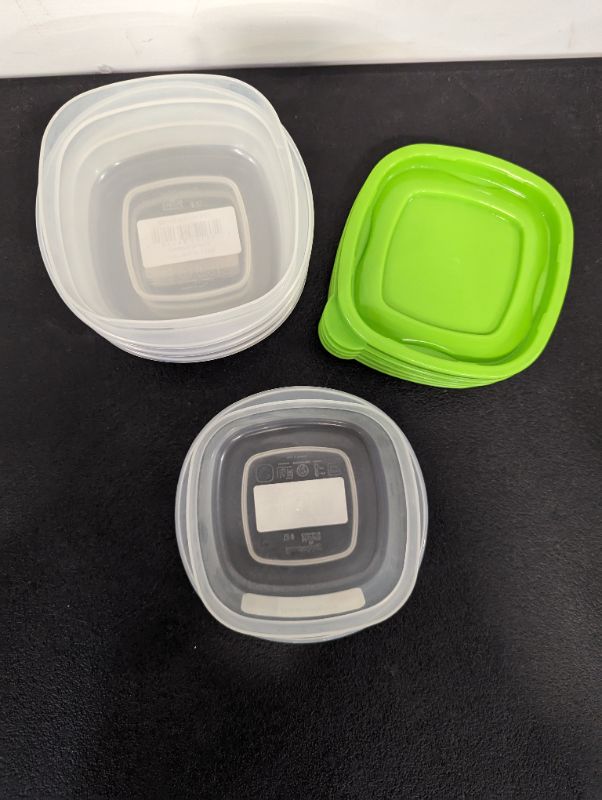 Photo 2 of Home Concepts - Reusables Containers w/Lids (Green) - 4 Pack - Square, 1.2C