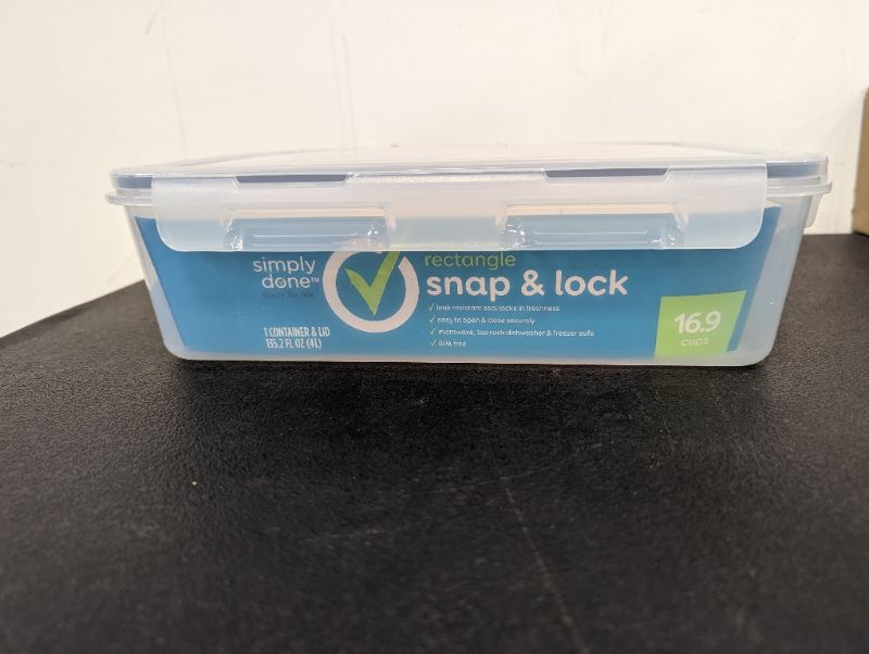 Photo 1 of Simply Done- Snap & Lock Container - Large Rectangle - 16.9C