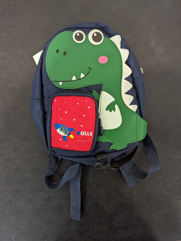 Photo 1 of Candy Bag - Toddler Leash Backpack - Navy w/Dinosaur, Extra Pocket