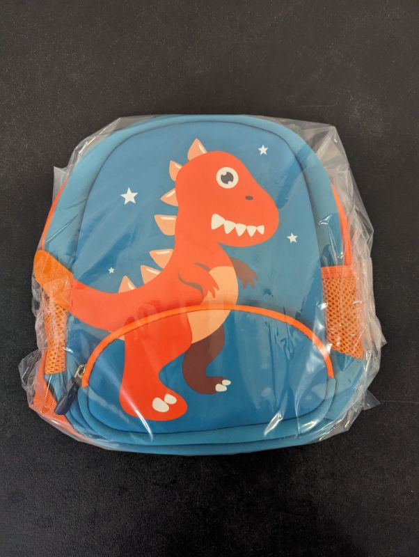 Photo 3 of Candy Bag - Toddler Leash Backpack - Teal & Orange w/Dinosaur