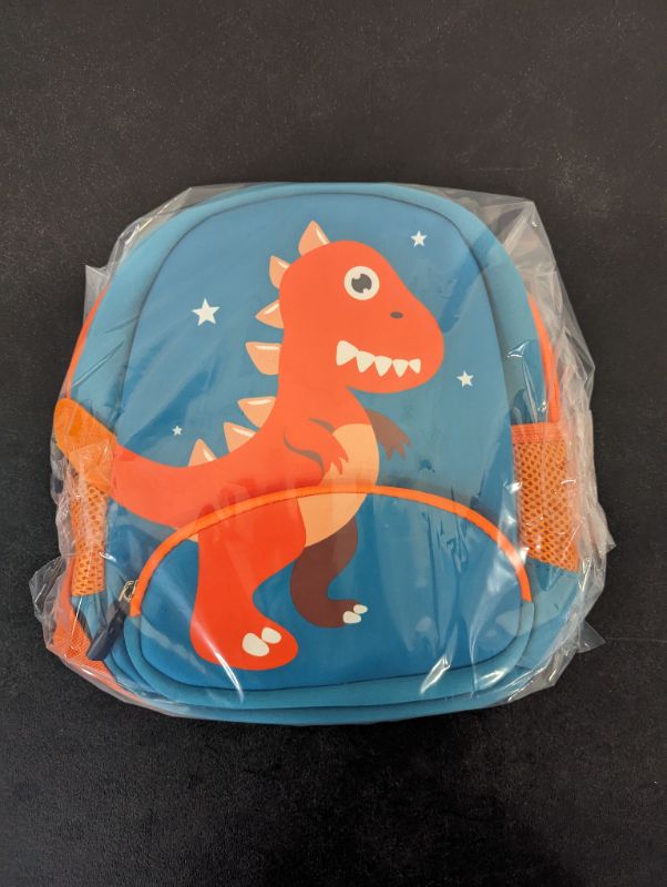 Photo 1 of Candy Bag - Toddler Leash Backpack - Teal & Orange w/Dinosaur