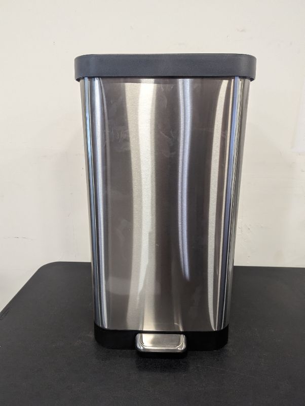 Photo 5 of Glad Stainless Steel Step Trash Can with Clorox Odor Protection | Large Metal Kitchen Garbage Bin with Soft Close Lid, Foot Pedal and Waste Bag Roll Holder, 20 Gallon, Stainless

