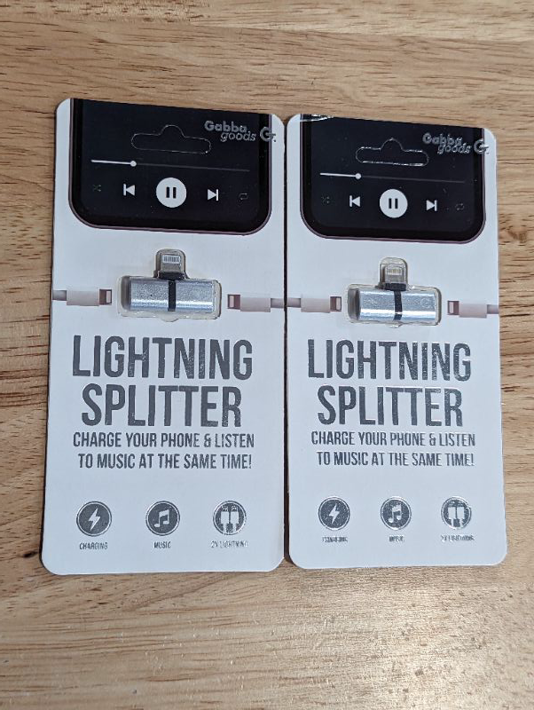 Photo 2 of Gabba Goods Lightning Splitter - 2 Pack - Silver